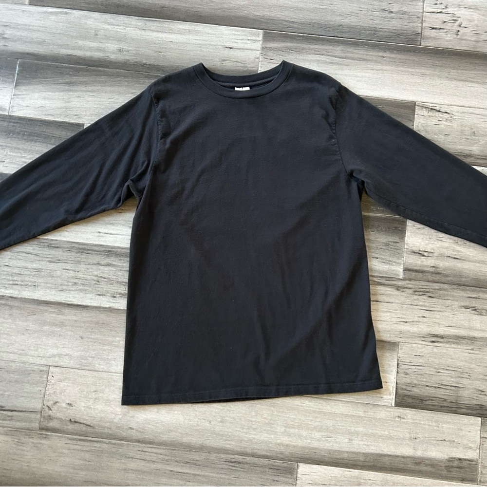 💸 5/20 Cherokee Long Sleeve Longline Black T-Shirt Oversized Tee Unisex - Picture 3 of 10